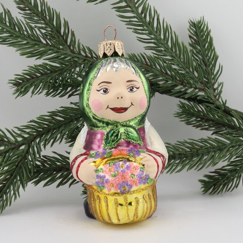 BABUSZKA z koszykiem - Szklane Cacka