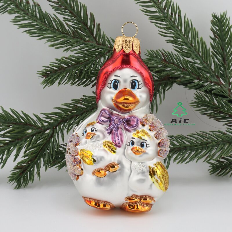 KACZKA Z KACZUSZKAMI - Szklane Cacka